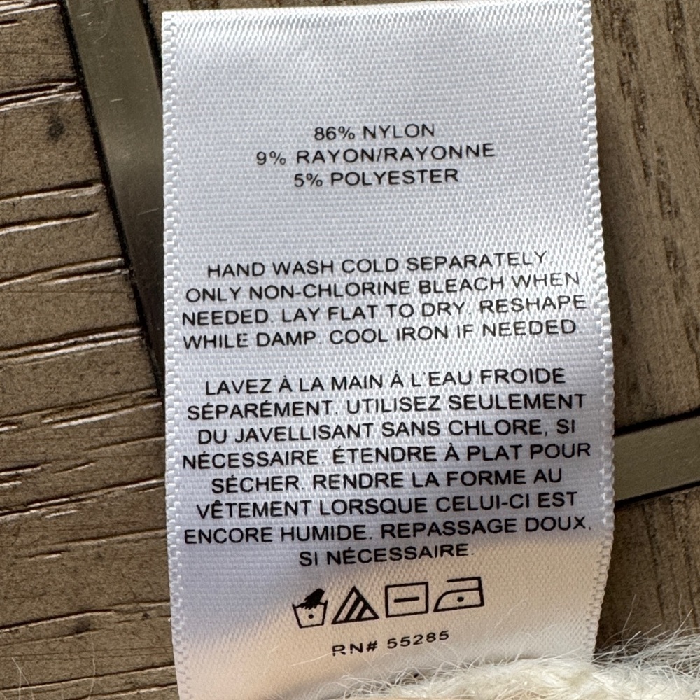 Express Cream Fuzzy Open-Front Cardigan - Picture 5 of 5